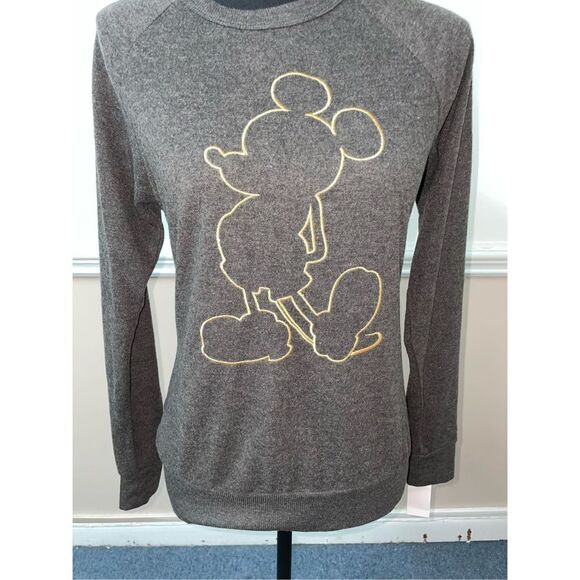 NWT Disney Mickey Mouse Grey Long Sleeve Tee-Medium - Picture 2 of 5